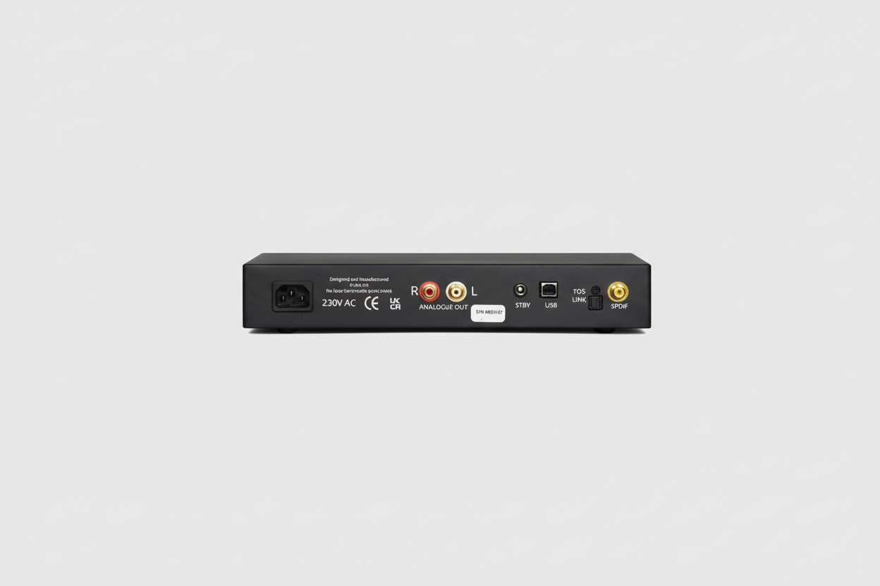 manaDAC back panel with light grey background